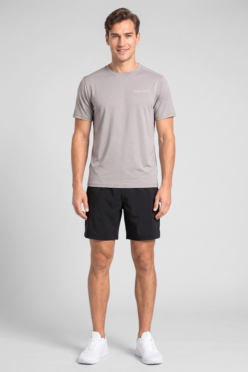 Men Sportswear Fit Short Sleeve Training T-Shirt, Light Grey