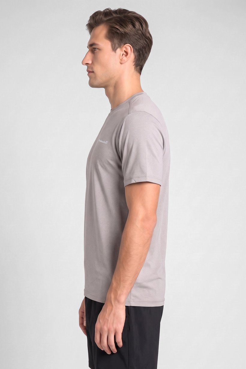 Men Sportswear Fit Short Sleeve Training T-Shirt, Light Grey