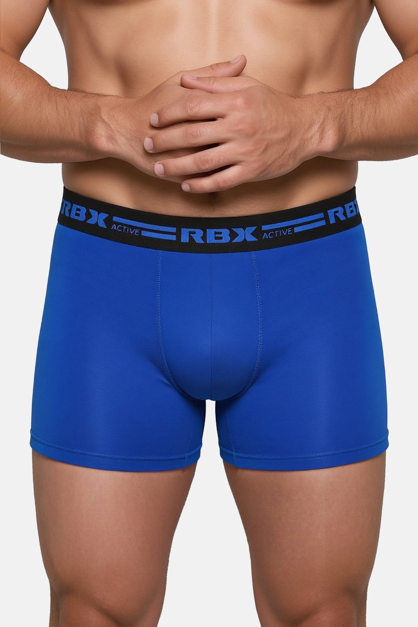 Men 4 Pcs Brand Logo Boxer Brief, Black