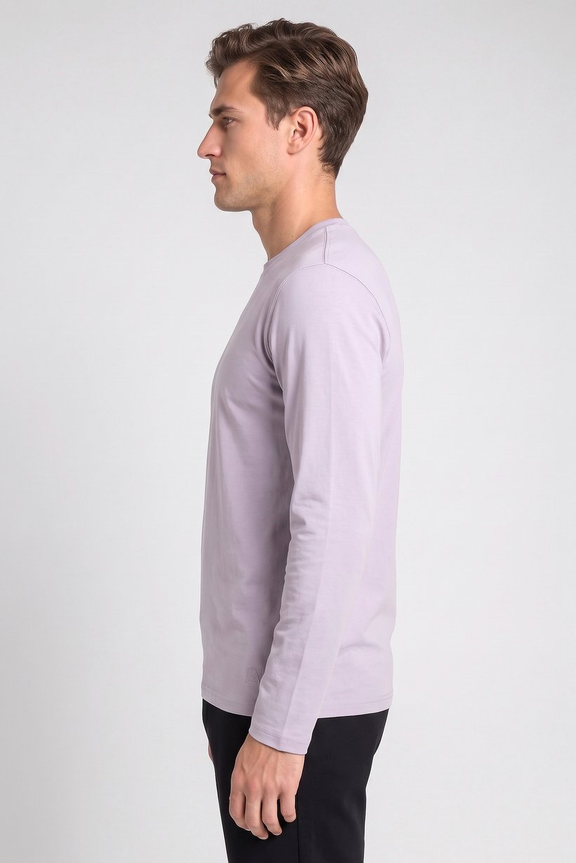 Men Sportswear Fit Long Sleeve Outdoor Sweatshirt, Mauve