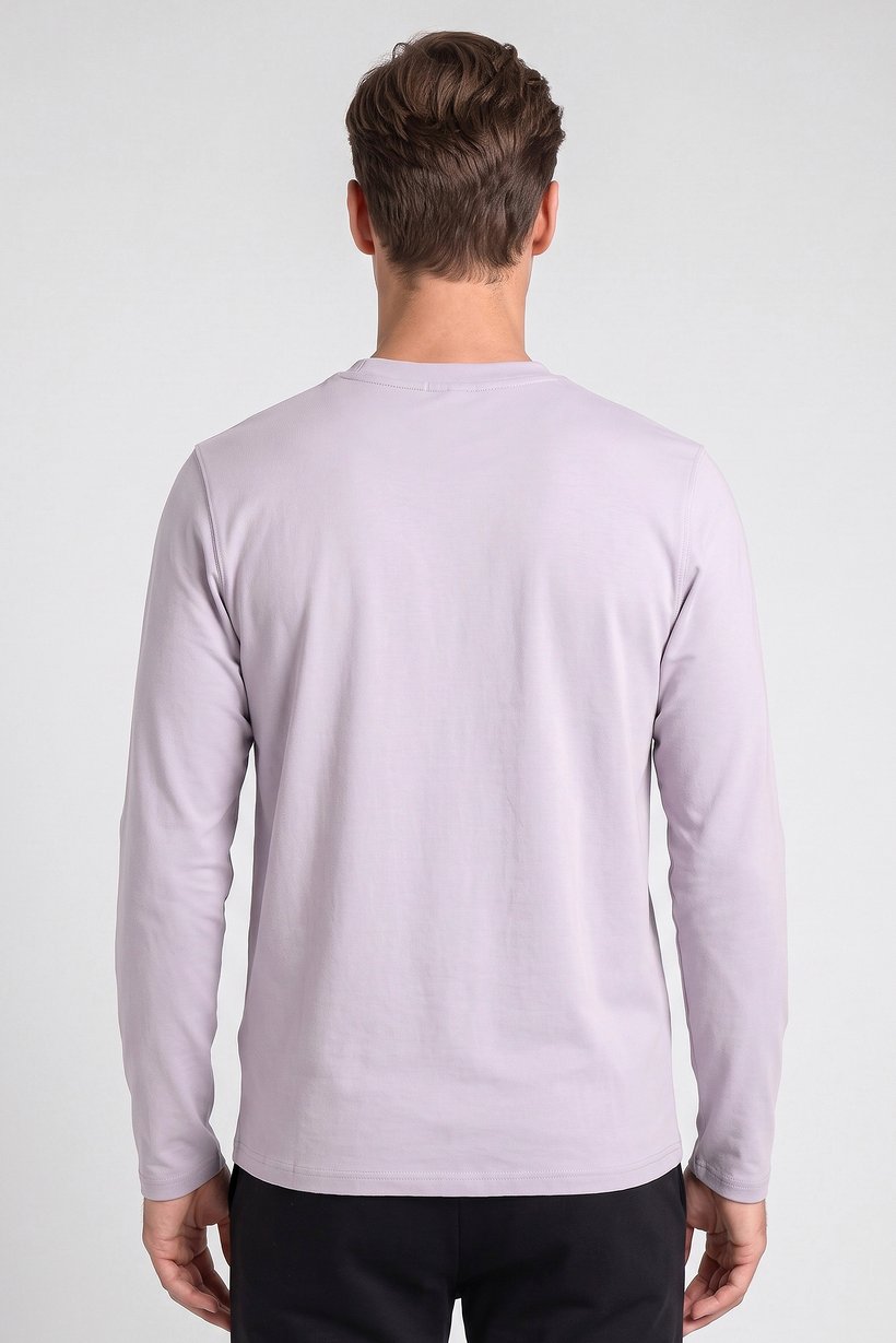 Men Sportswear Fit Long Sleeve Outdoor Sweatshirt, Mauve