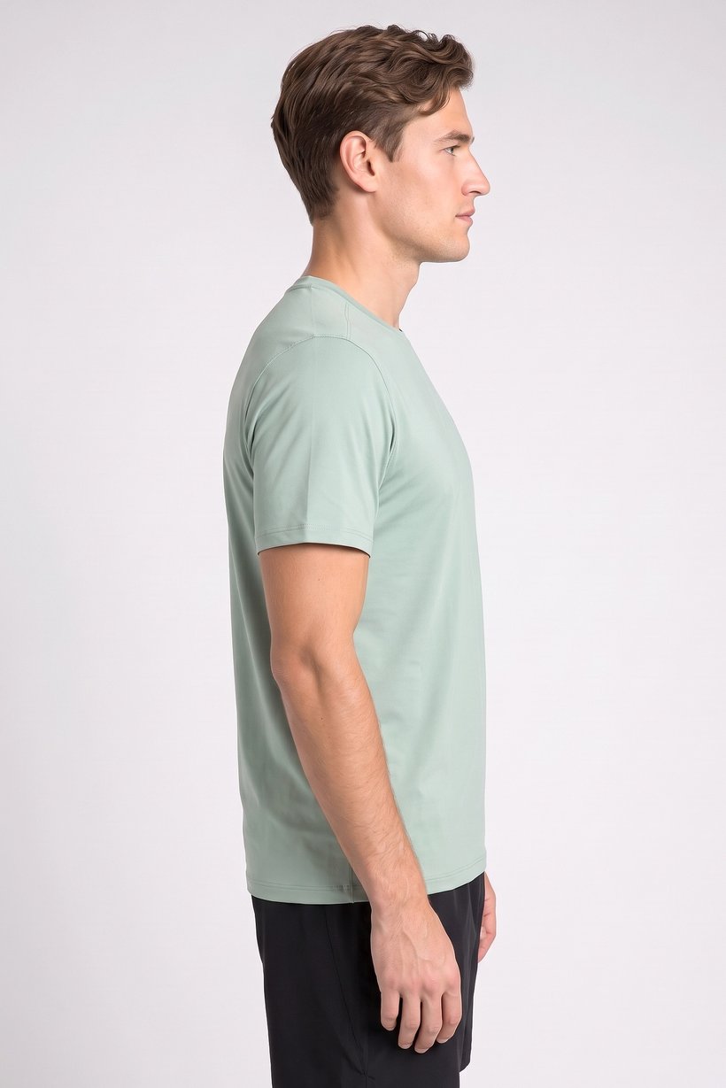 Men Sportswear Fit Short Sleeve Outdoor T-Shirt, Green