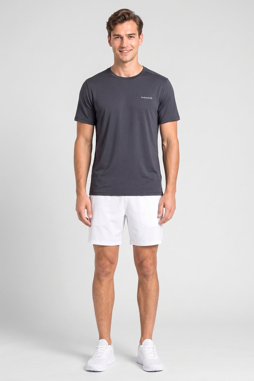 Men Sportswear Fit Short Sleeve Training T-Shirt, Dark Grey