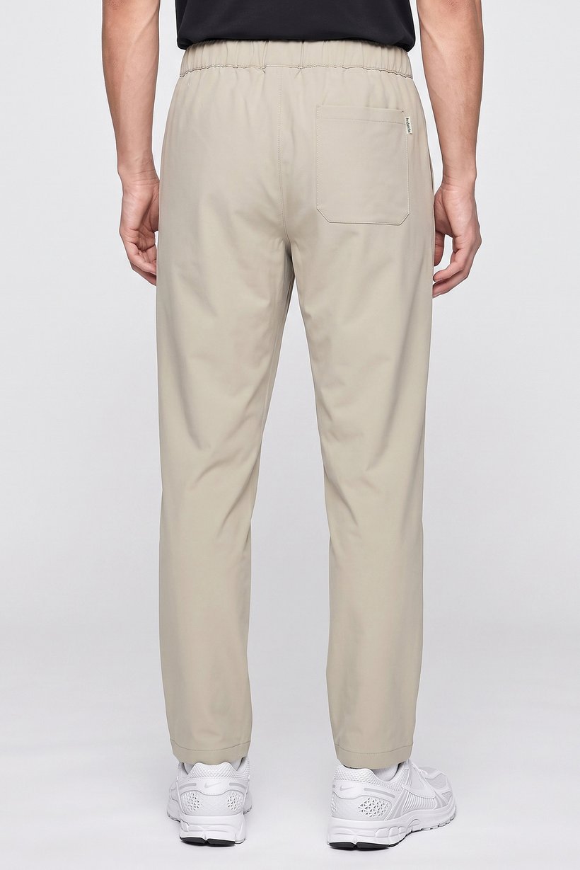Men Sportswear Fit Outdoor Track Pants, Beige