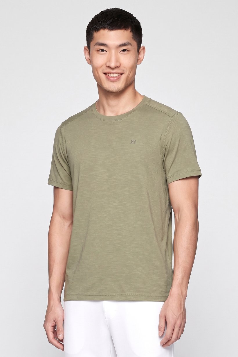 Men Sportswear Fit Short Sleeve Outdoor T-Shirt, Sage