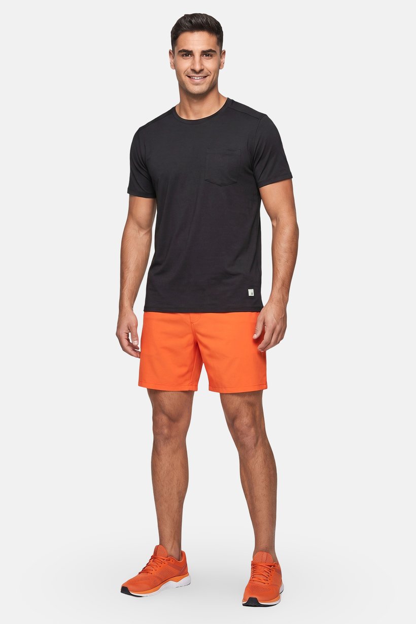 Men Sportswear Fit Short Sleeve Outdoor T-Shirt, Black