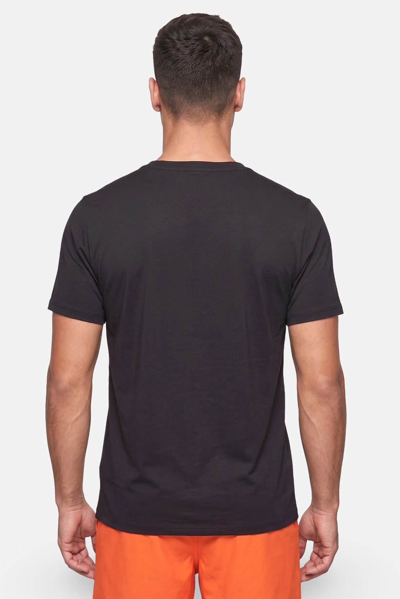 Men Sportswear Fit Short Sleeve Outdoor T-Shirt, Black