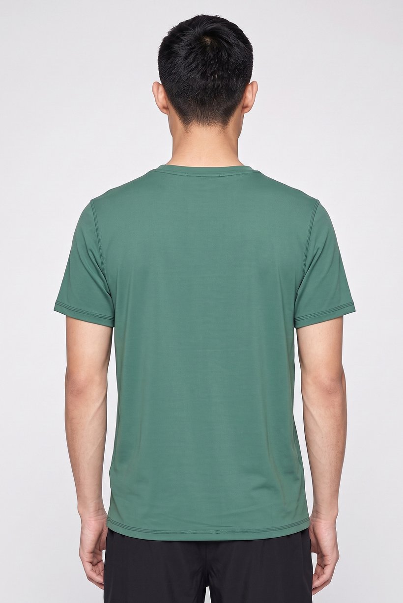 Men Sportswear Fit Short Sleeve Outdoor T-Shirt, Green
