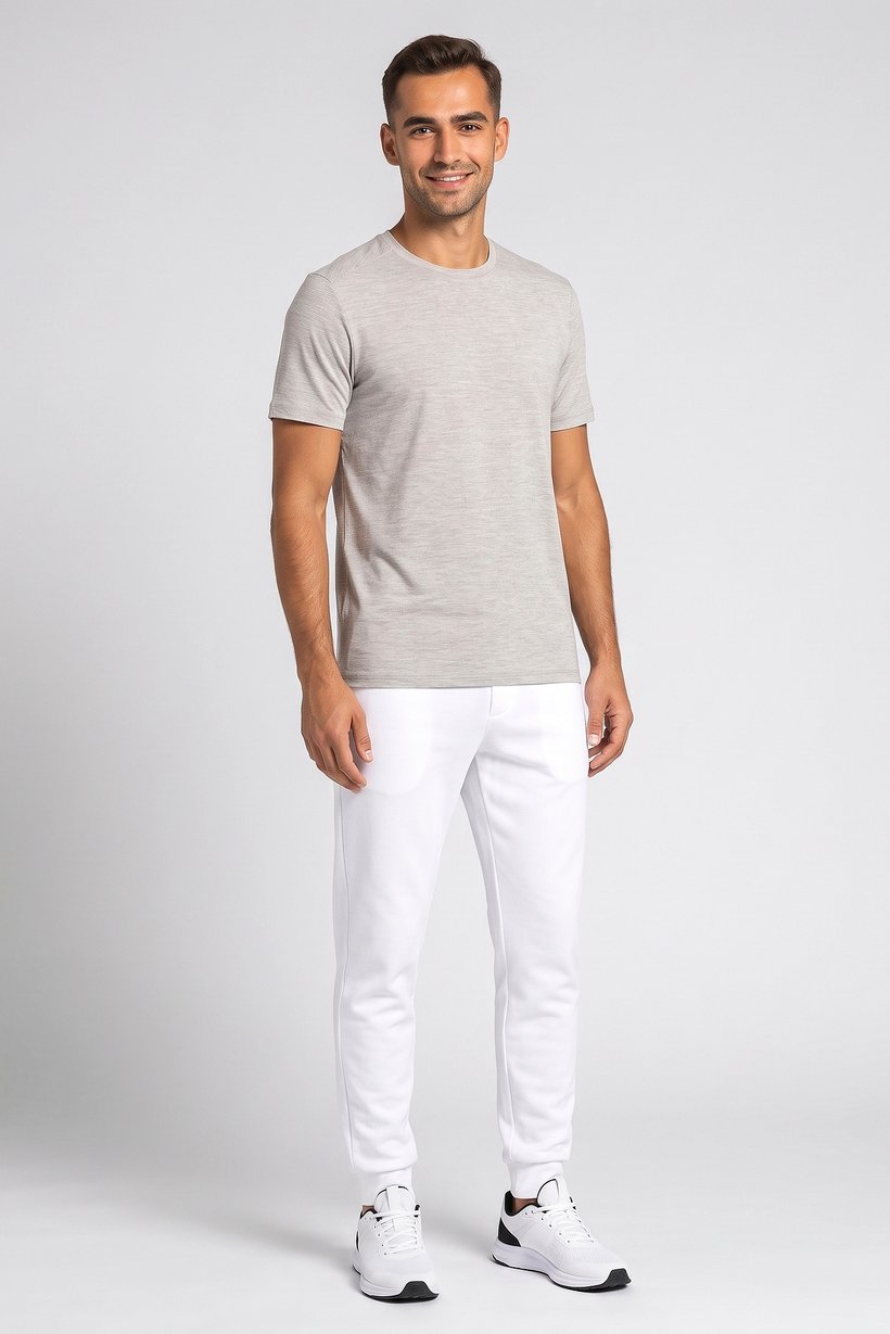 Men Sportswear Fit Short Sleeve Outdoor T-Shirt, Grey