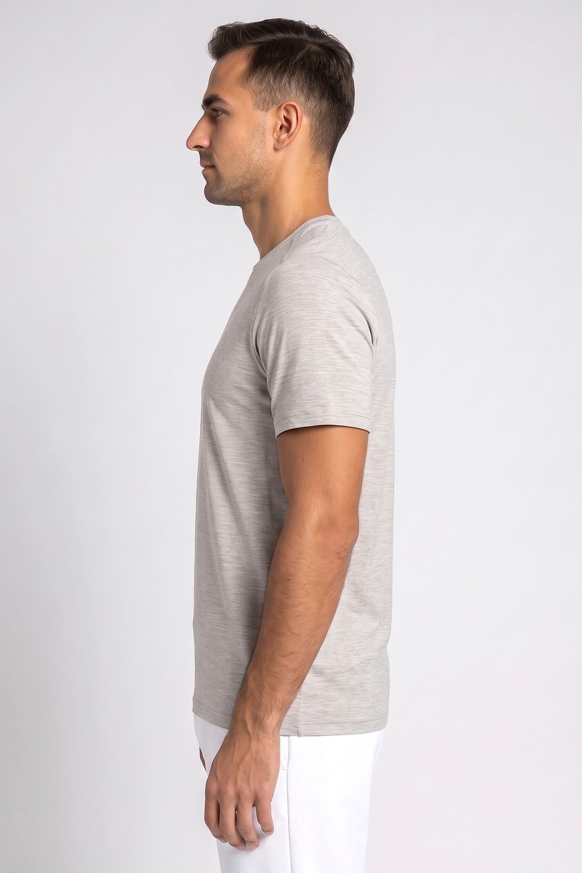 Men Sportswear Fit Short Sleeve Outdoor T-Shirt, Grey