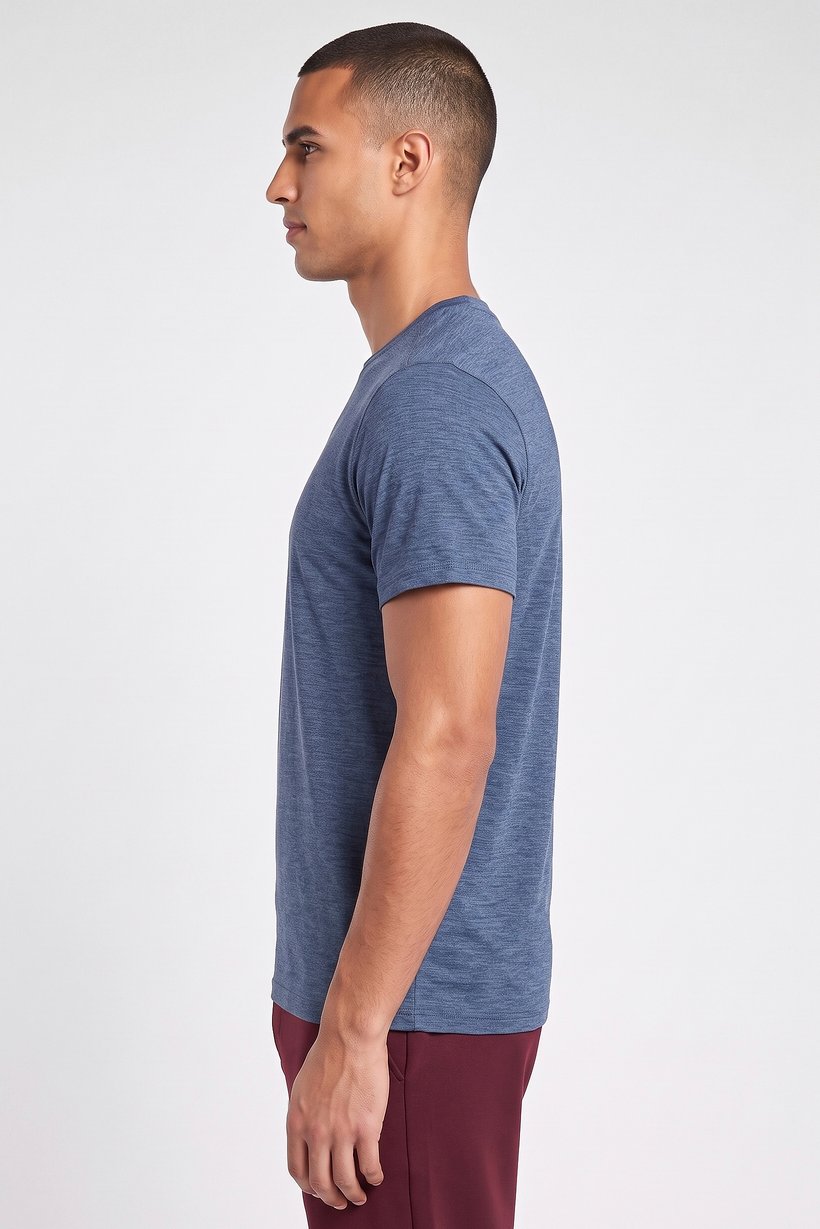 Men Sportswear Fit Short Sleeve Training T-Shirt, Slate Blue