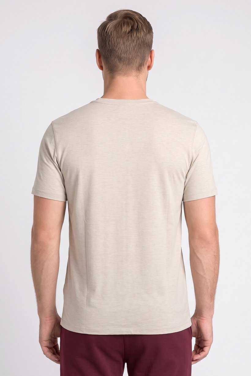 Men Sportswear Fit Short Sleeve Outdoor T-Shirt, Taupe