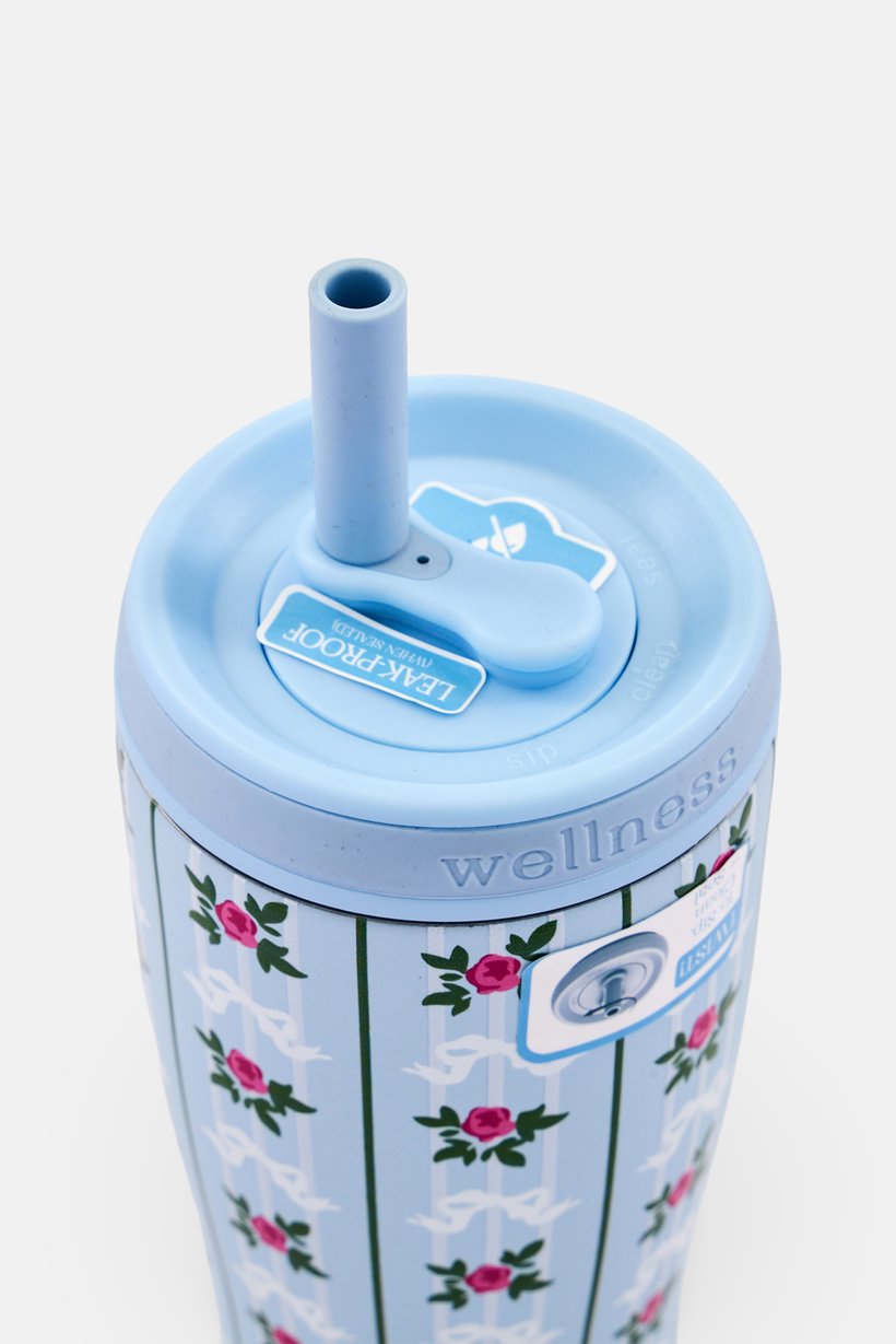 Stainless Steel Vacuum Insulated Tumbler With Straw 590ml, Multicolor