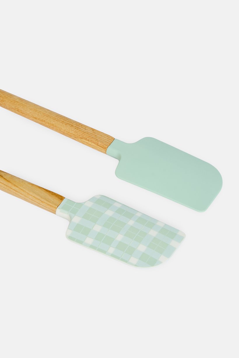 2 Pcs Silicone Spatula, Mint Green