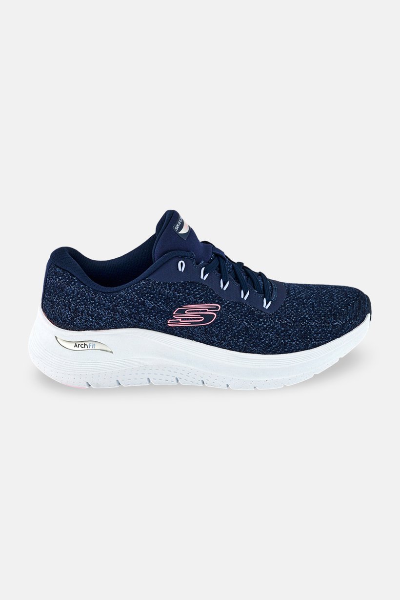 Women Arch Fit Lace Up Training Shoes, Navy