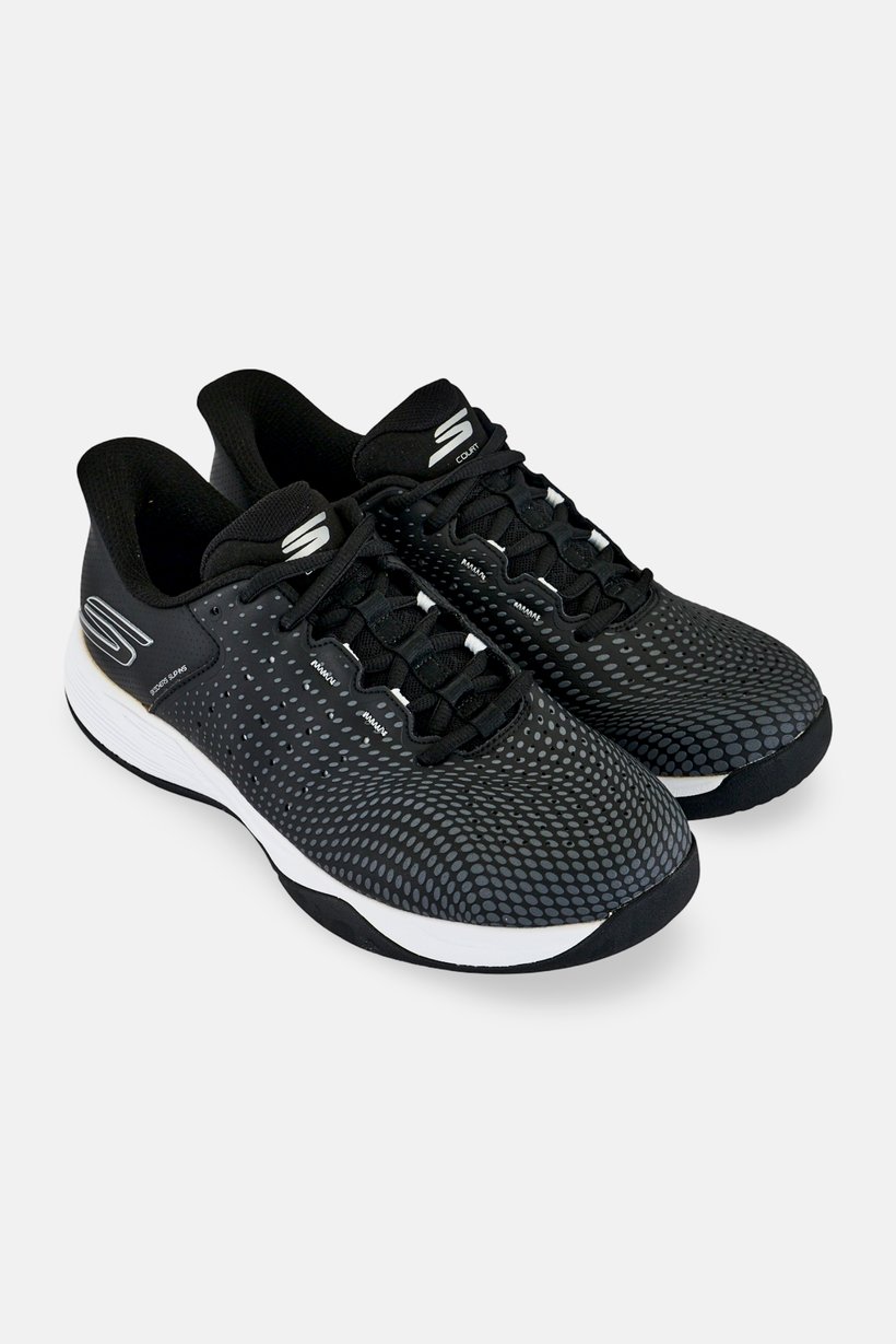 Women Viper Court Reload Lace Up Running Shoes, Black