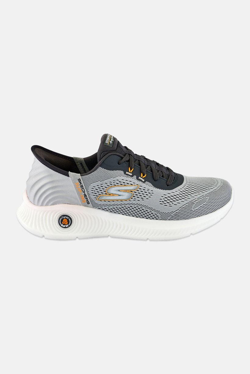 Men Go Walk Anywhere Lace Up Running Shoes, Grey