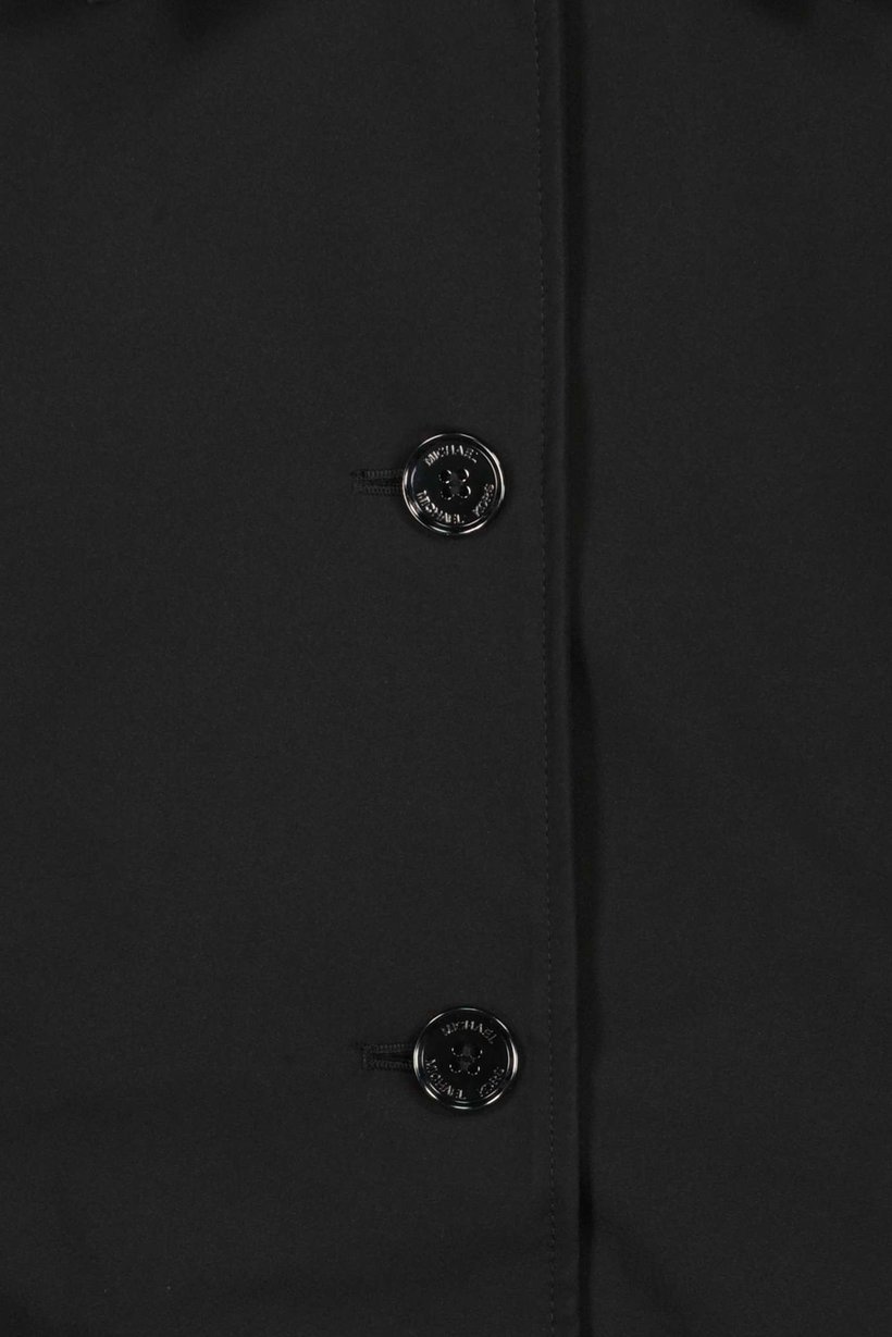 Women Plain Trench Coat, Black