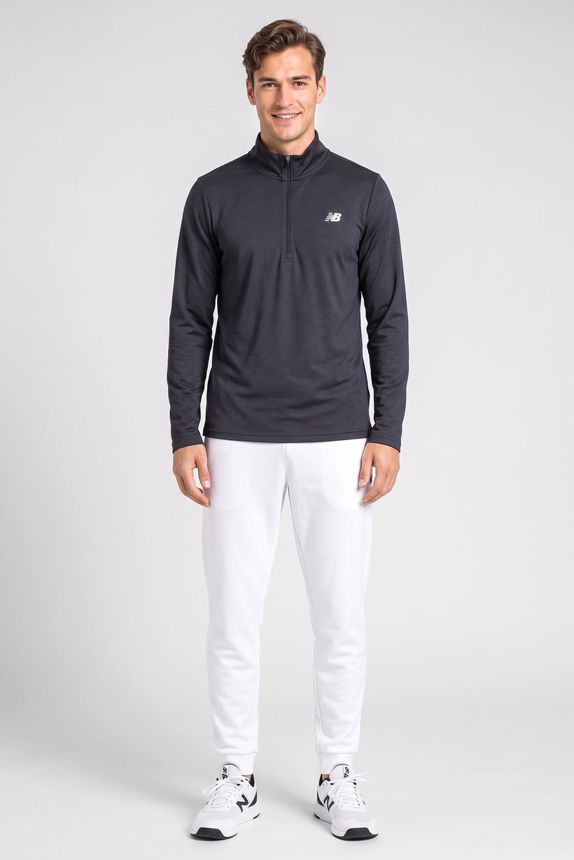 Men Sportswear Fit Long Sleeve Training Sweatshirts, Black
