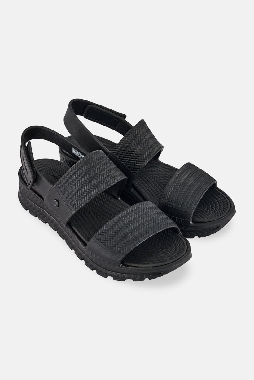 Women Sunny Days Velcro Closure Walking Sandals, Black