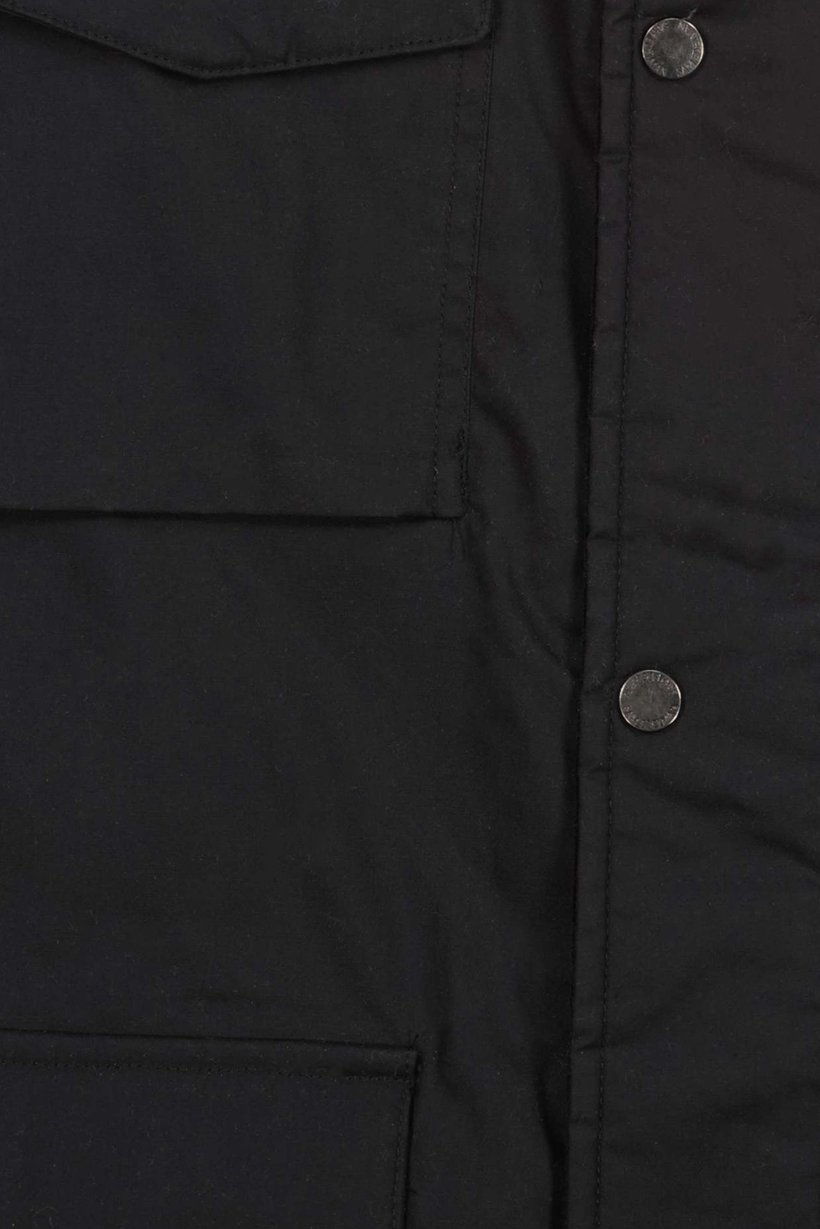 Women Plain Shirt Jacket, Black