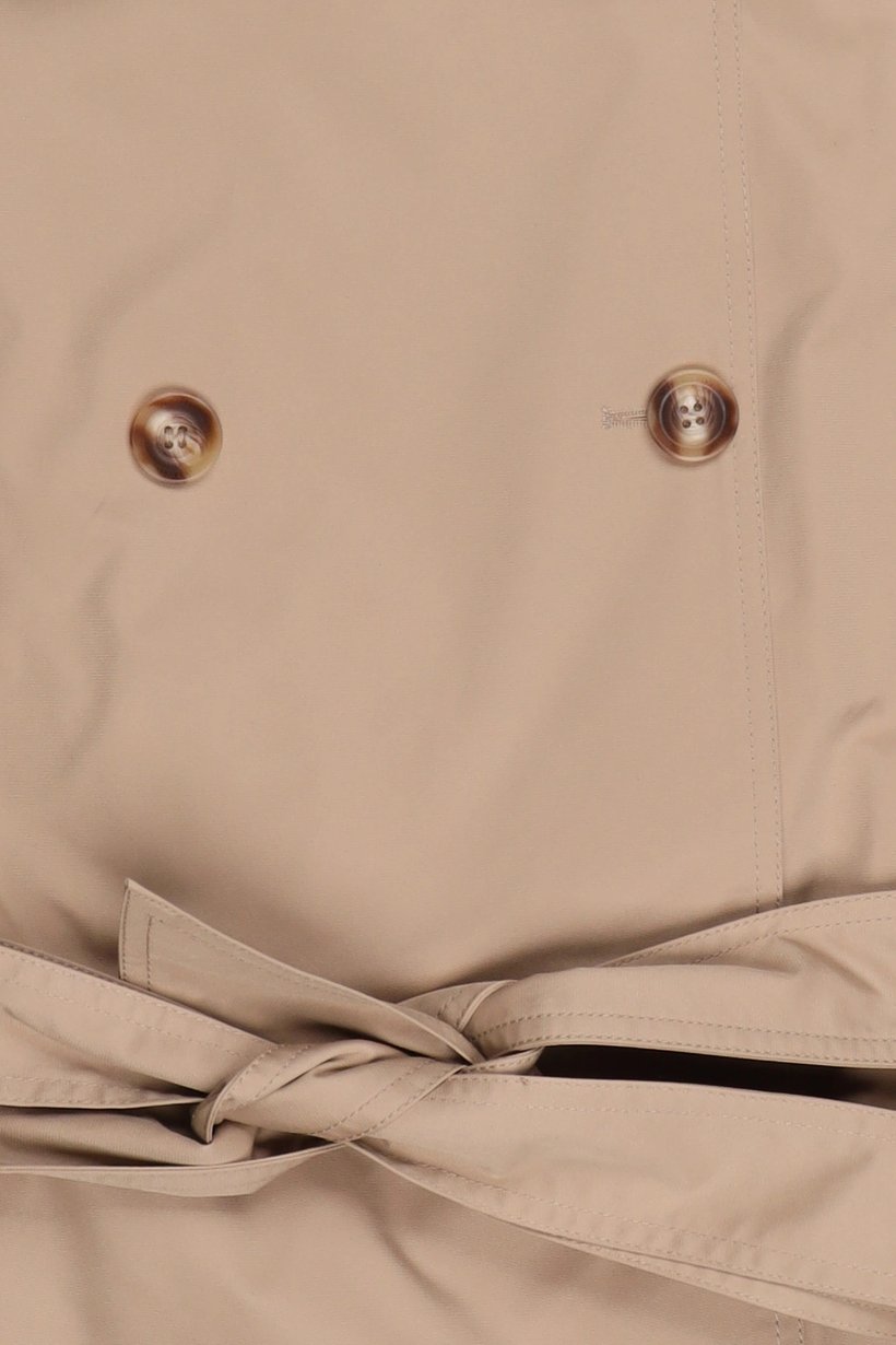 Women Solid Trench Coat, Beige