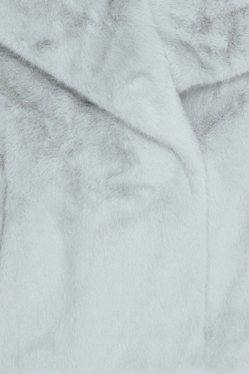 Women Faux Fur Sherpa Jacket, Grey