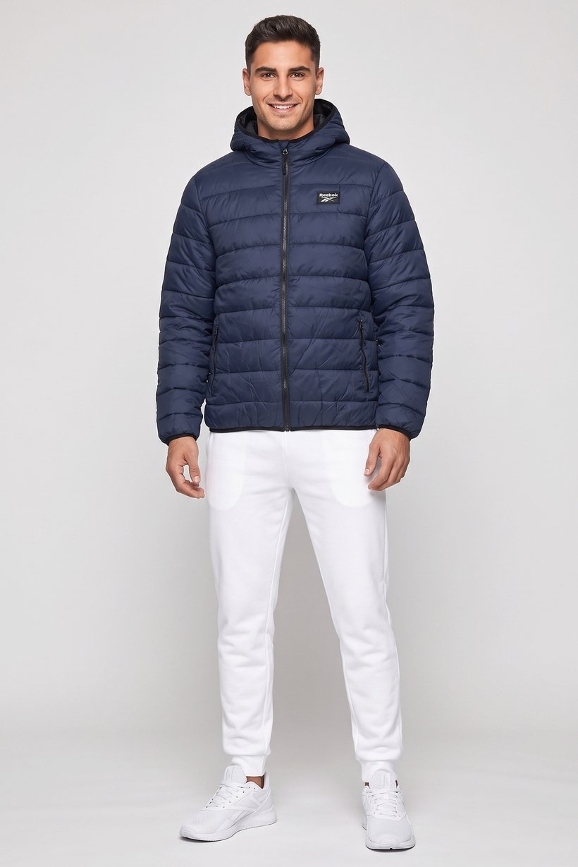 Men Sportswear Fit Long Sleeve Outdoor Jacket, Navy