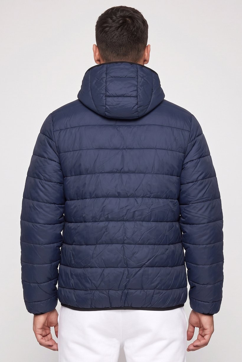 Men Sportswear Fit Long Sleeve Outdoor Jacket, Navy