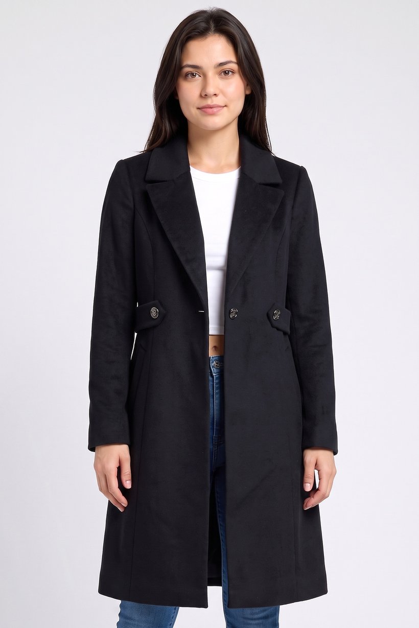 Women Textured Trench Coat, Deep Navy