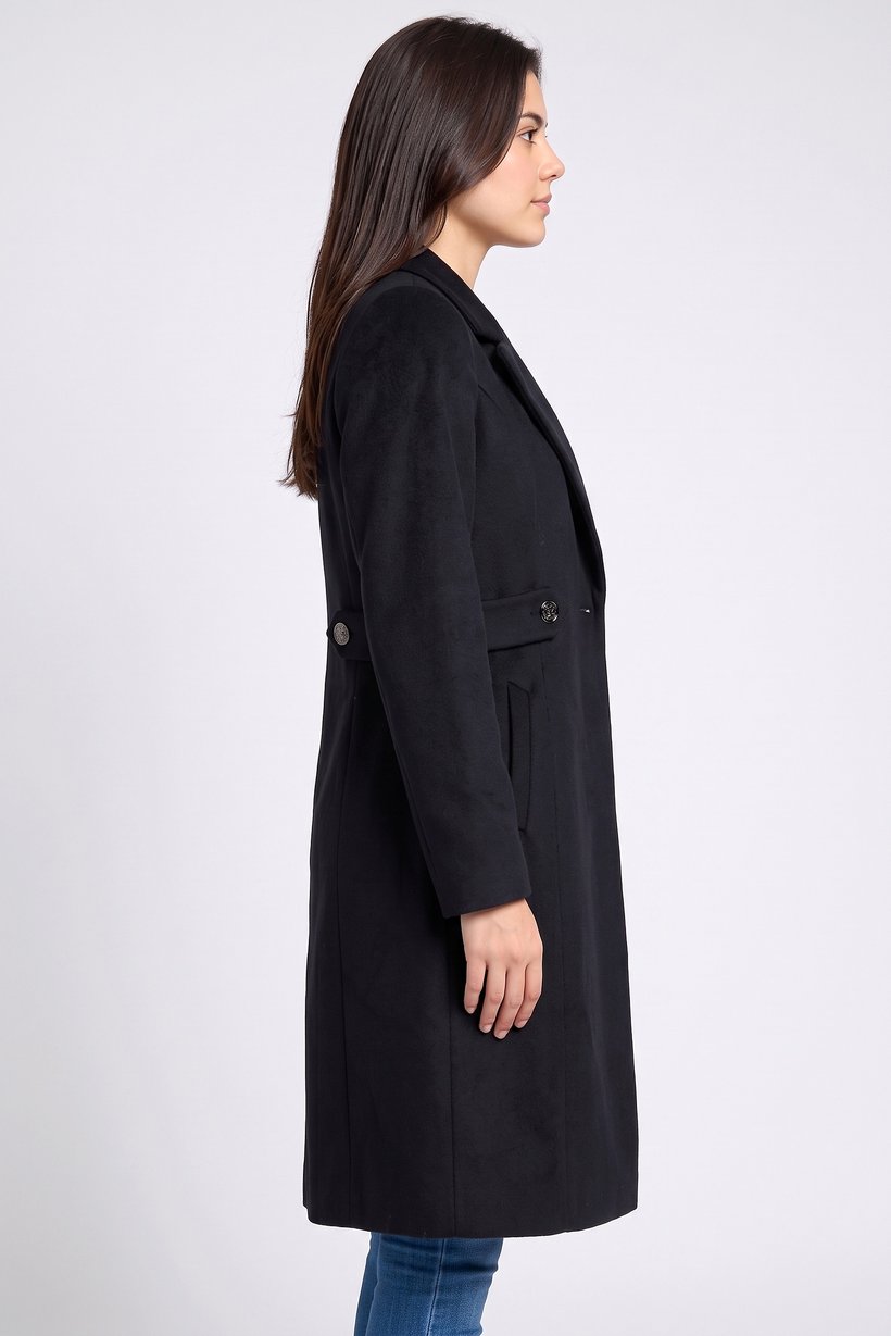 Women Textured Trench Coat, Deep Navy