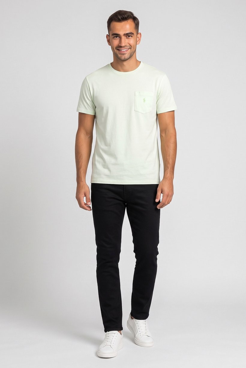 Polo Ralph Lauren Men Crew Neck Short Sleeve Embroidered Logo T-Shirt, Light Green
