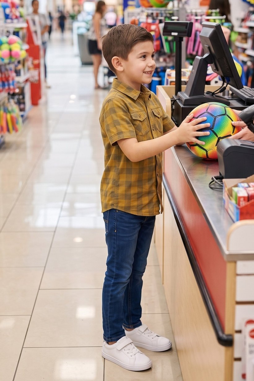 Toddlers Boy 2 Pcs Checkered Print Shirt And Jeans Set, Multicolor