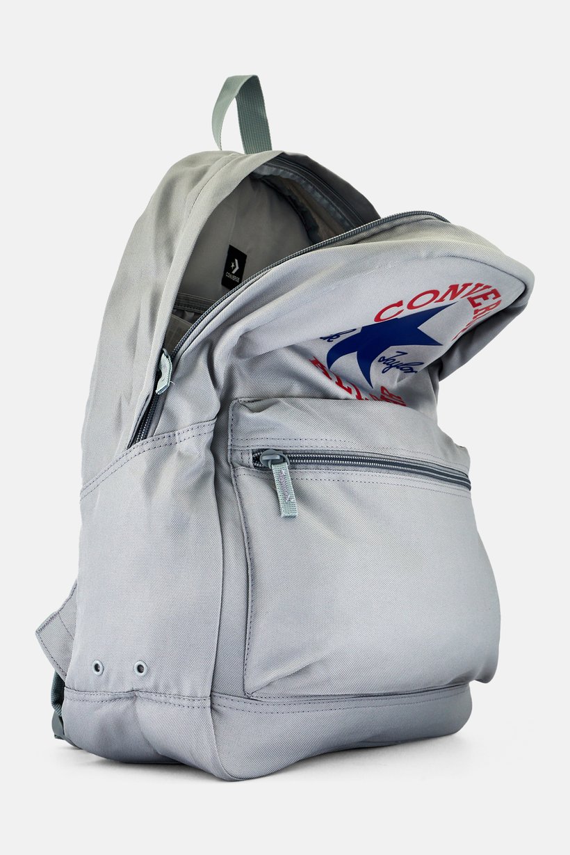 Men Brand Logo Backpack, Grey