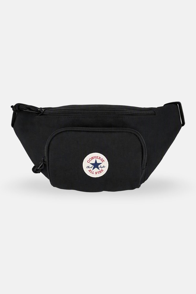 Men Brand Logo Fanny Bag, Black