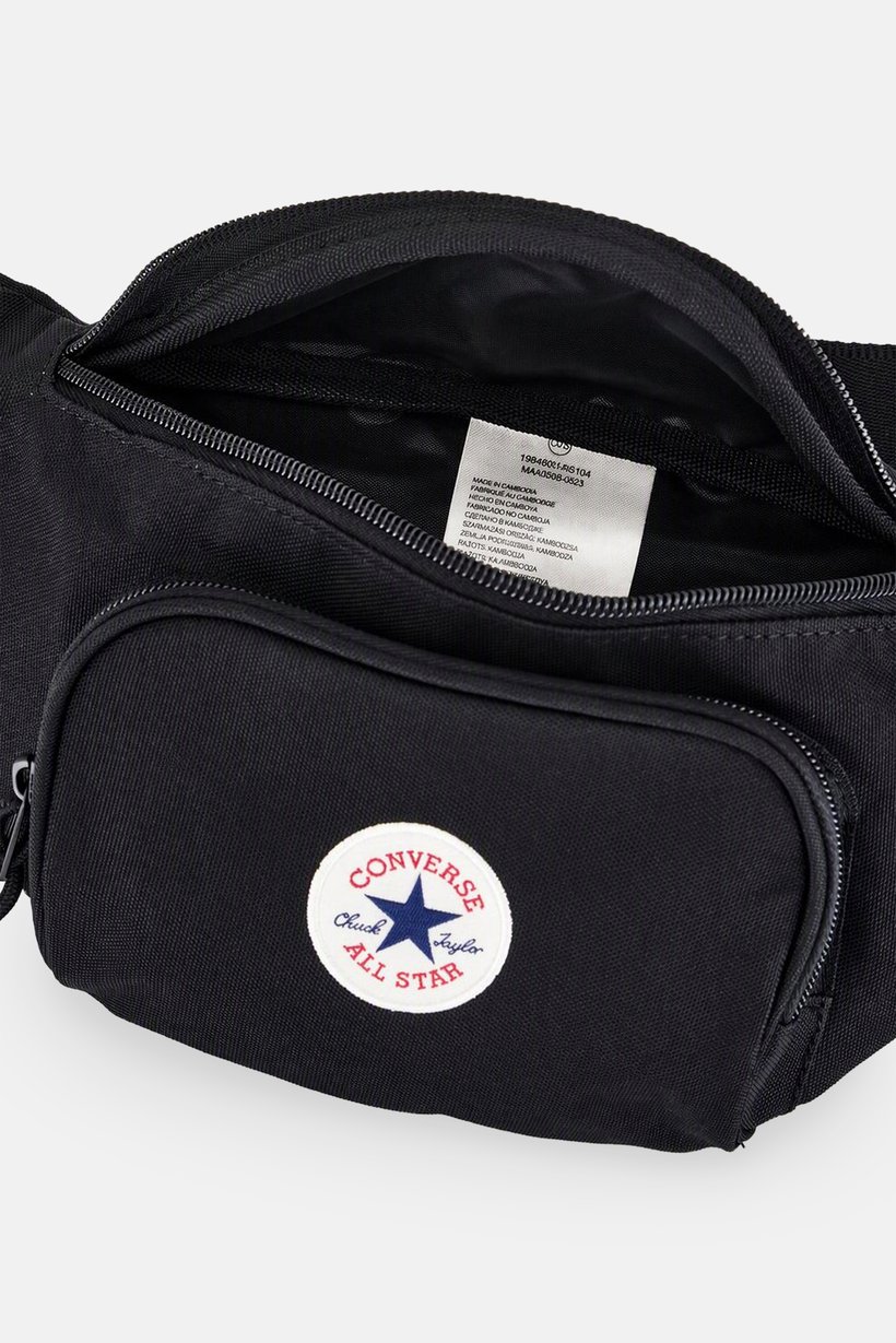 Men Brand Logo Fanny Bag, Black