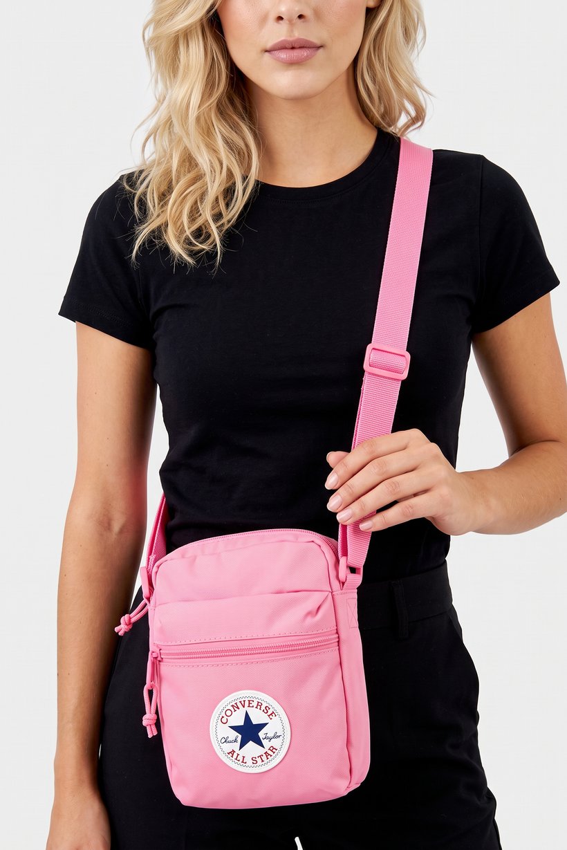 Women Brand Logo Cross Body Bag, Pink