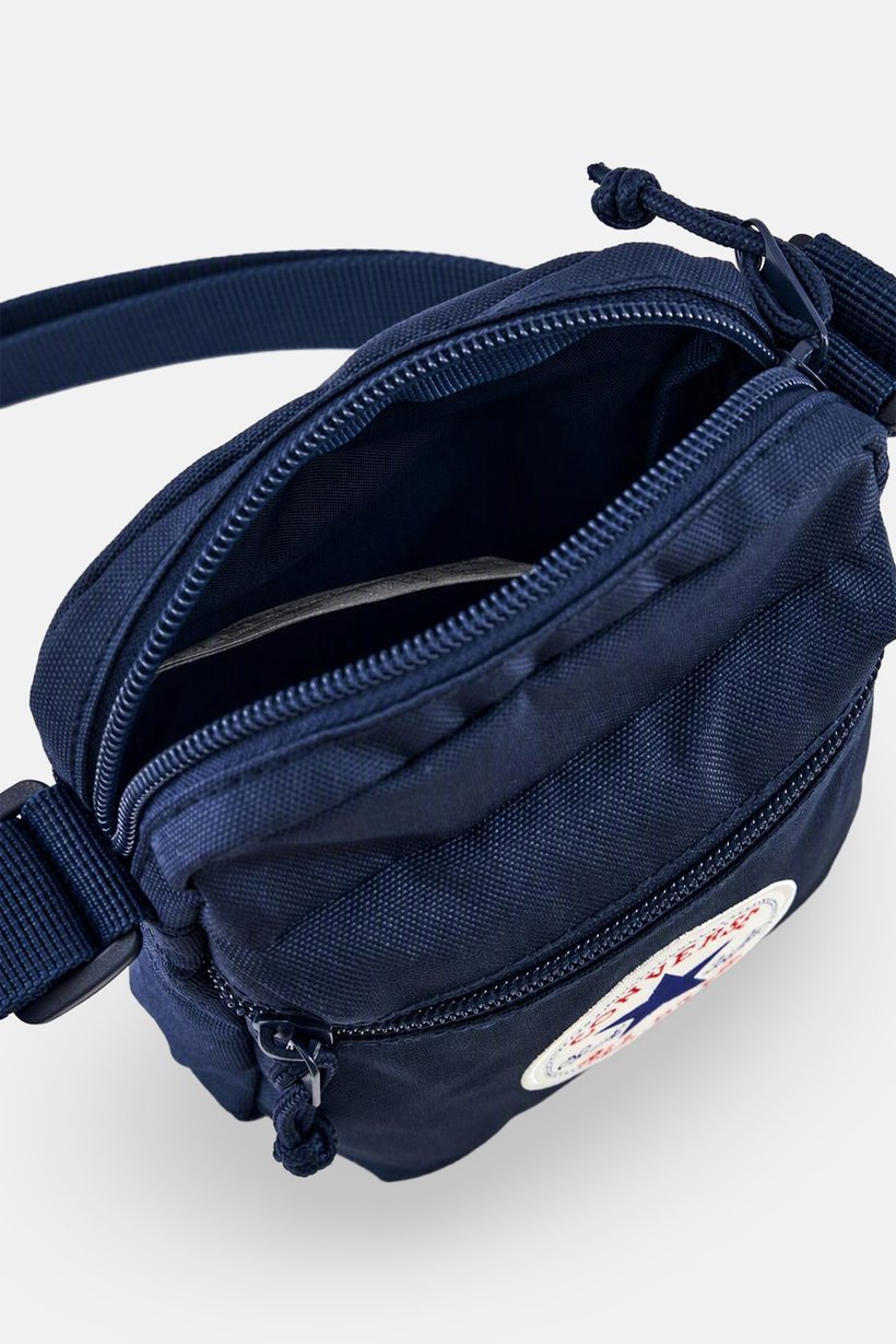 Women Brand Logo Cross Body Bag, Navy Blue