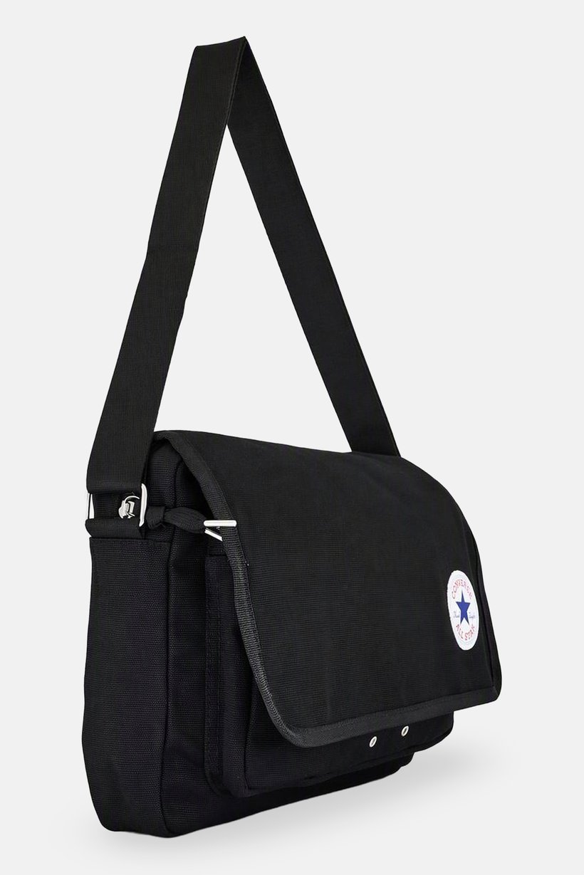 Men Brand Logo Cross Body Bag, Black
