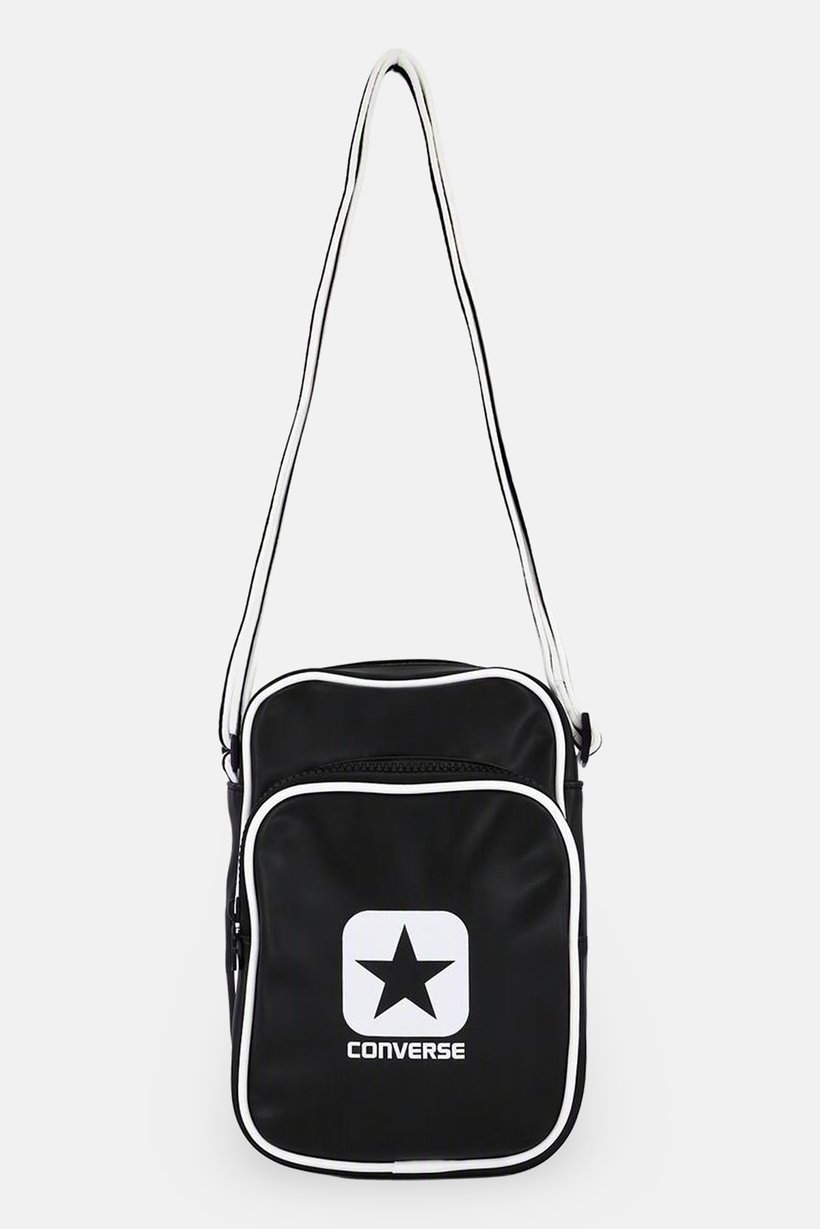 Men Brand Logo Cross Body Bag, Black