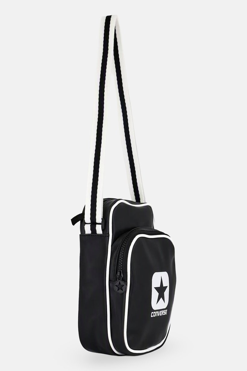Men Brand Logo Cross Body Bag, Black