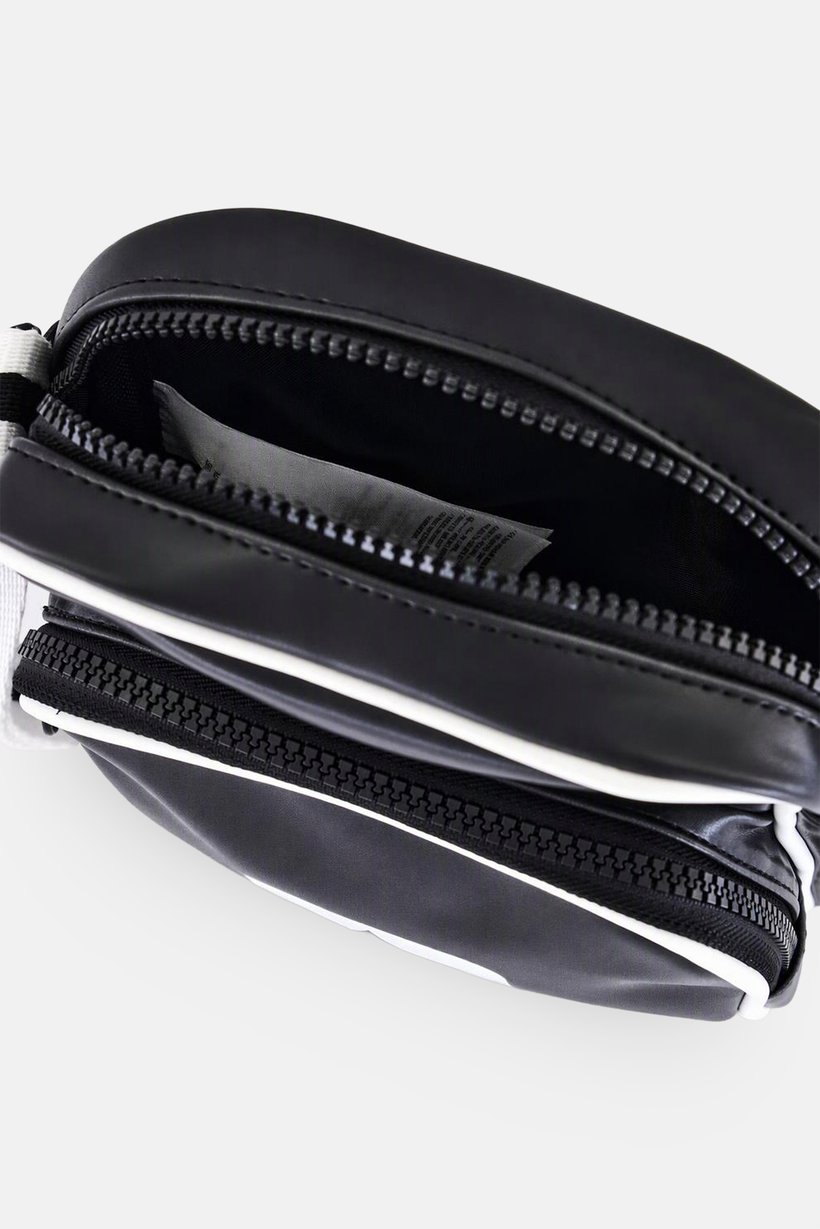 Men Brand Logo Cross Body Bag, Black