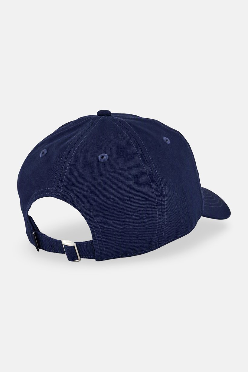 Men Embroidered Logo Adjustable Buckle Closure Cap, Navy
