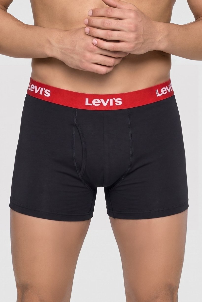 Men 4 Pieces Brand Logo Boxer Briefs, Black