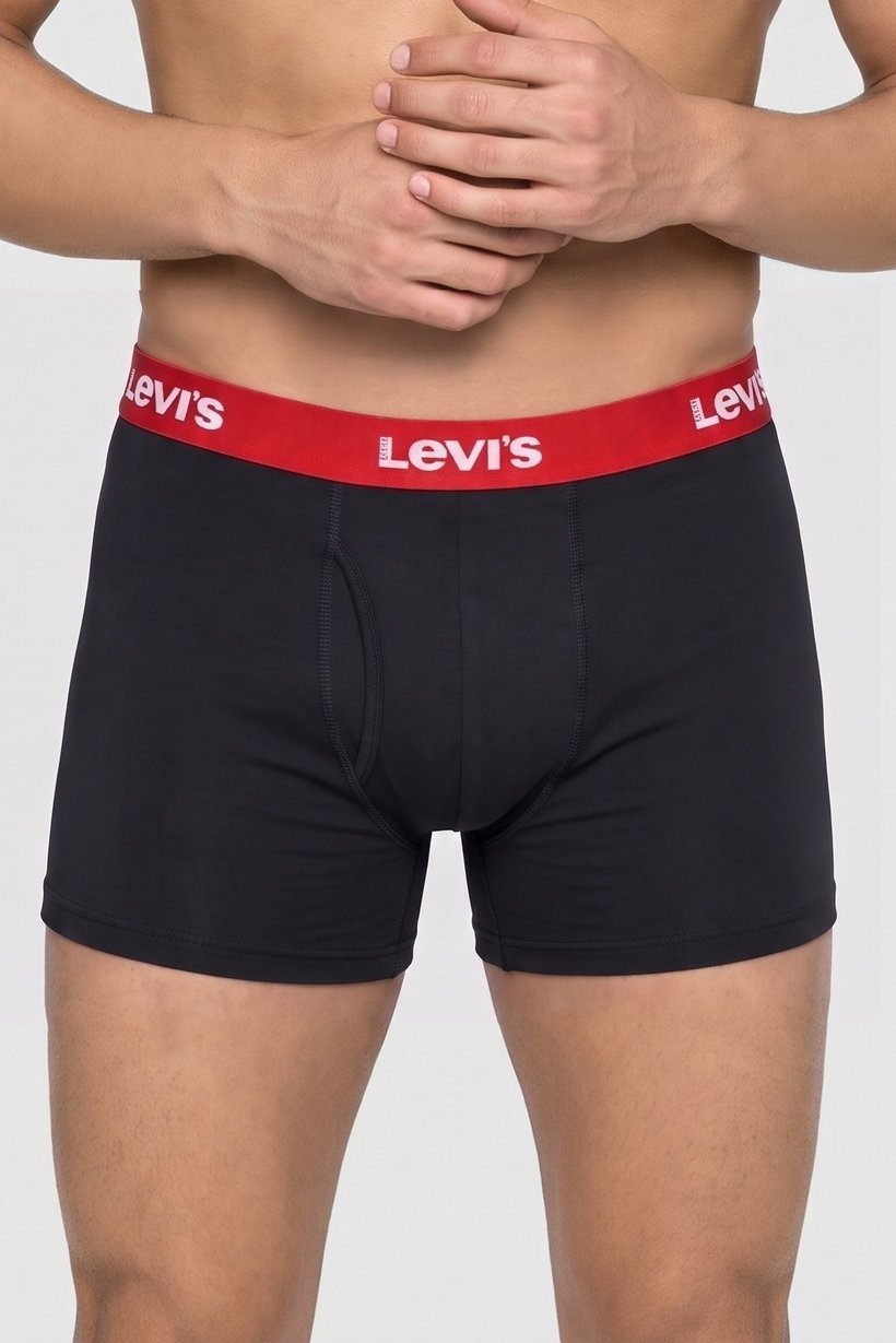 Men 4 Pieces Brand Logo Boxer Briefs, Black