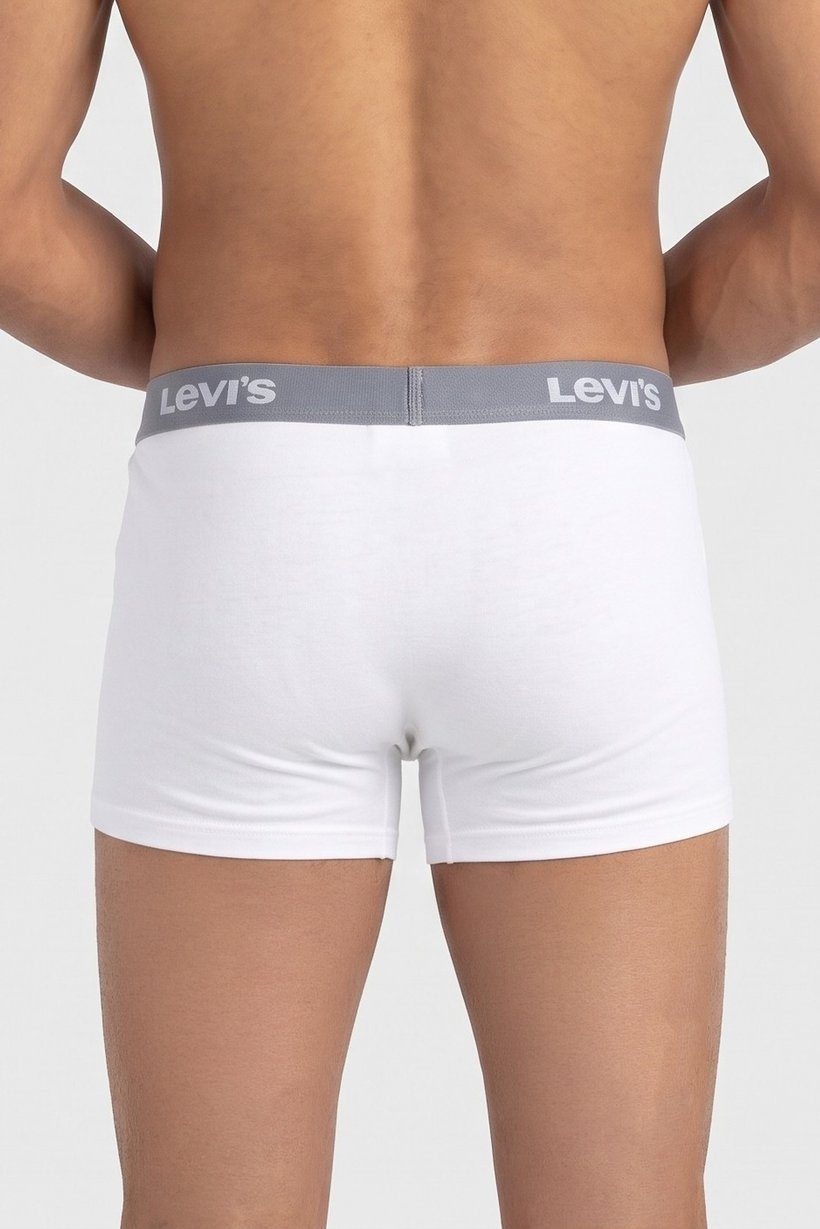 Men 4 Pcs Brand Logo Boxer Briefs, White