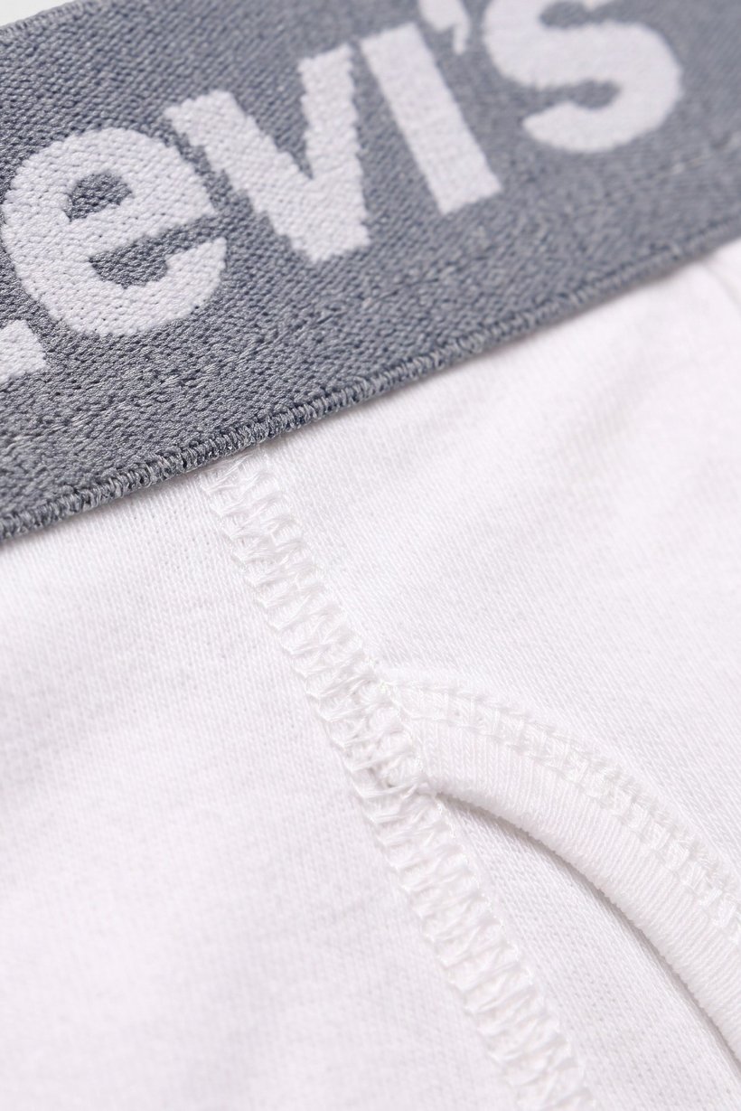 Men 4 Pcs Brand Logo Boxer Briefs, White