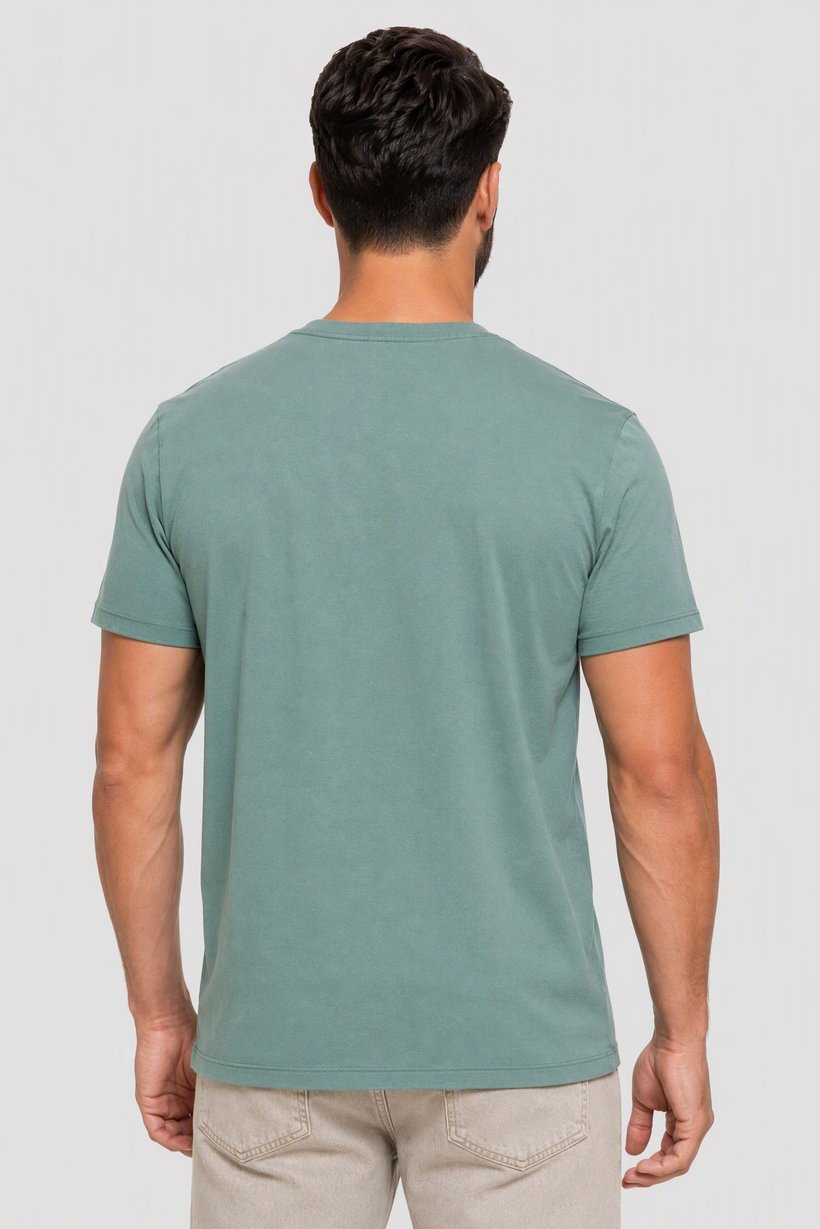 Calvin Klein Jeans Men Crew Neck Short Sleeve Brand Logo T-Shirt, Wash Green