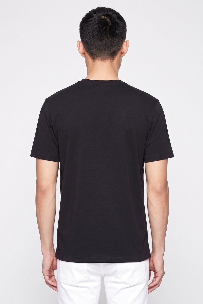 Calvin Klein Jeans Men Crew Neck Short Sleeve Brand Logo T-Shirt, Black