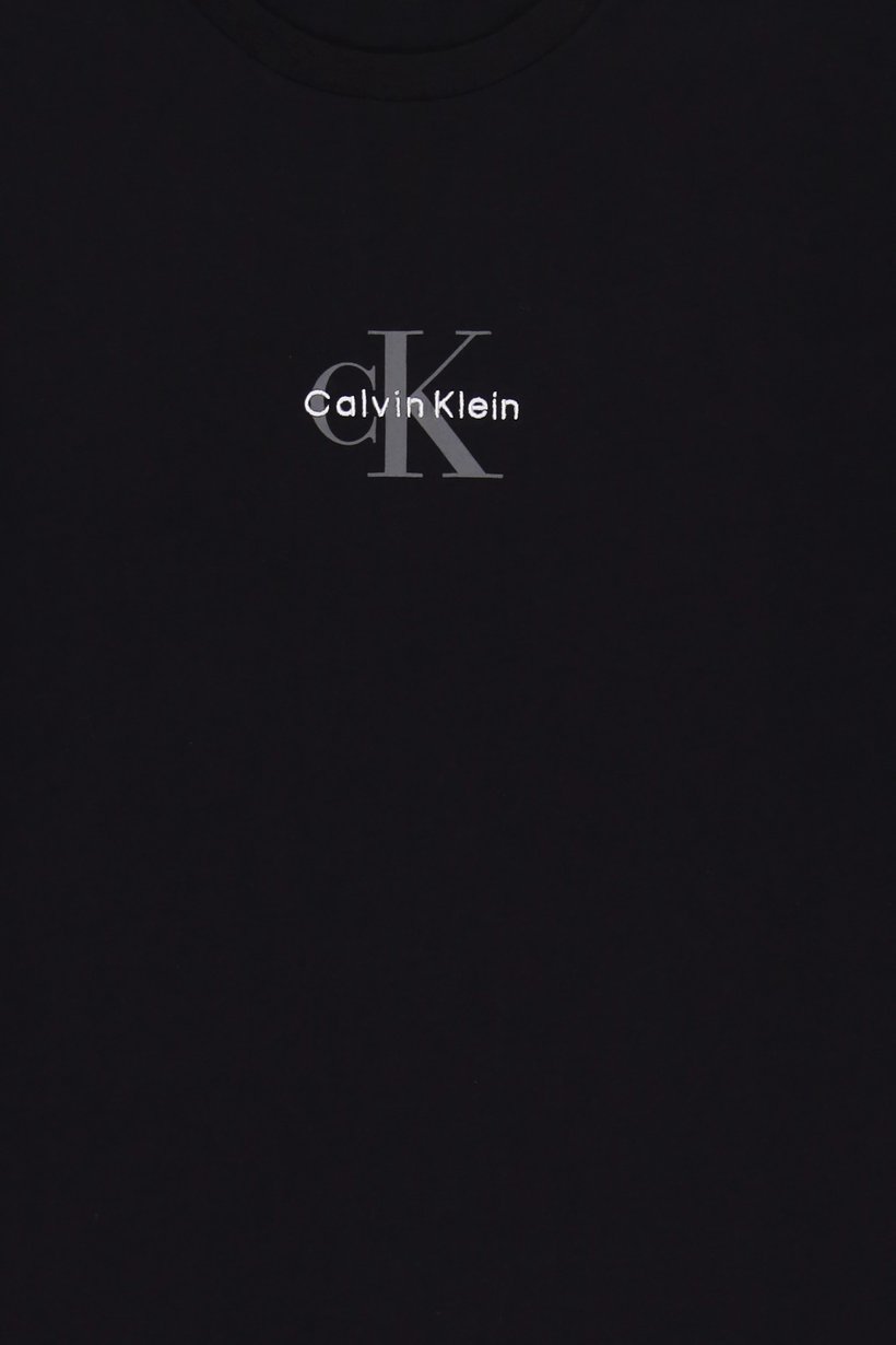 Calvin Klein Jeans Men Crew Neck Short Sleeve Brand Logo T-Shirt, Black